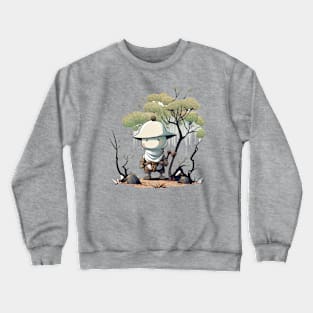 Funny Wandering Ronin through the forest Crewneck Sweatshirt